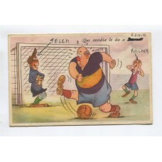 HUMORISTICA FUTBOL DIBUJANTE BLOTTA ANTIGUA TARJETA POSTAL BOCA JUNIORS